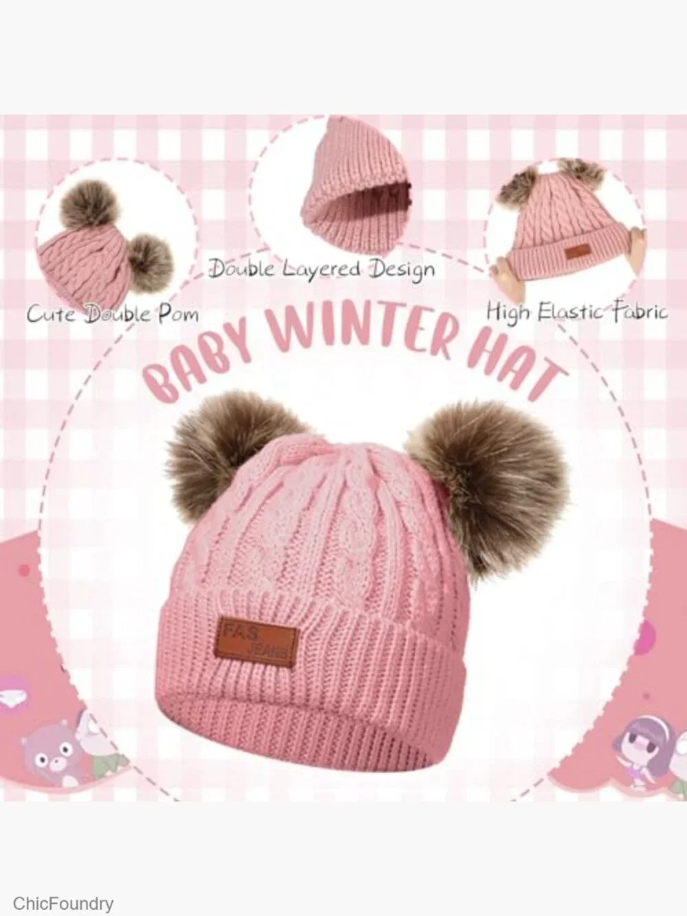 4 Winter Hat Gloves Scarf Sets for Kids Ages 3-10 Knit Beanie Set